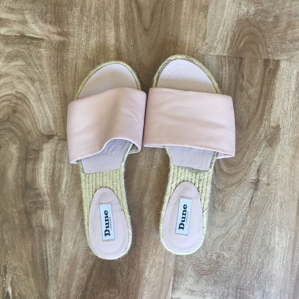 London Dune Pink Woven Slides